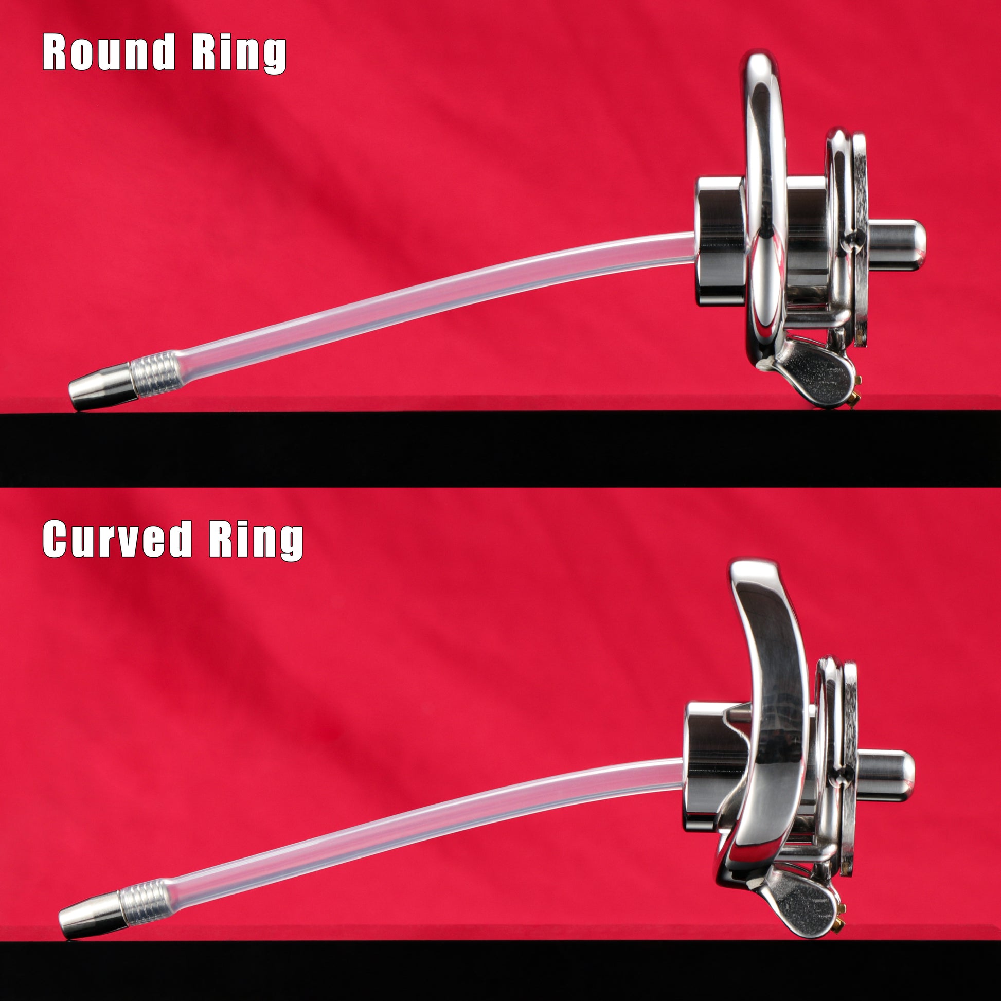 Inverted Single Cylinder Chastity Cage With Dildo & Catheter, F3407 - FRRK