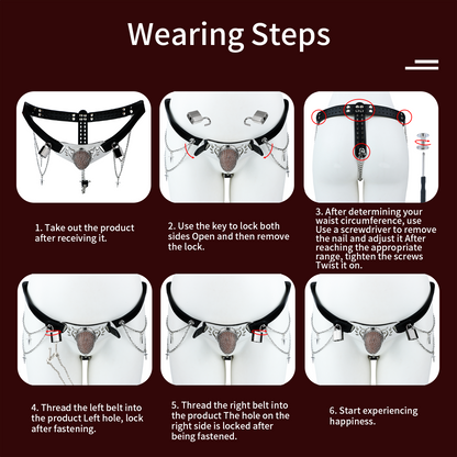 Silver Scale Lockable Harness Bondage Chastity Pants | F363A