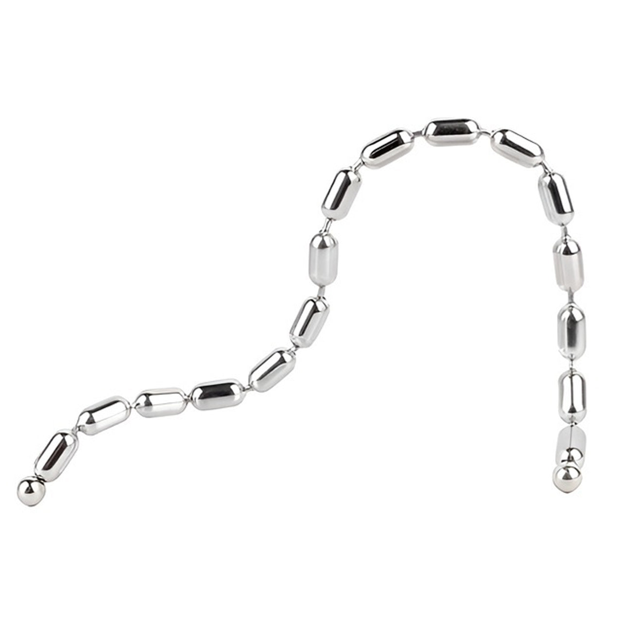 8mm Metal Soft Urethral Sounds Penis Plug with Chain - Capsule shaped | F3208A - FRRK
