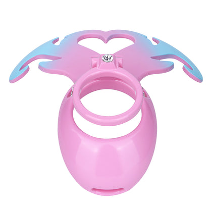 Succubus Rhinestone Dual Cock Ring Chastity Cage | AS211