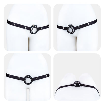 ABS Resin Rhinestone Dual Cock Ring Chastity Cage | AS602