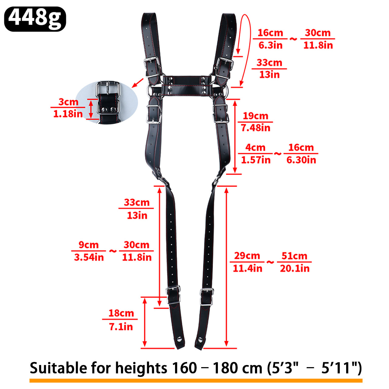 PU Leather Bondage Harness For Chastity Cage | PU11
