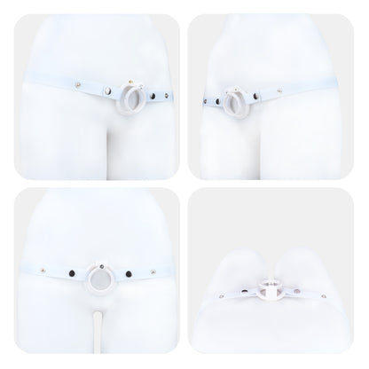 ABS Resin Rhinestone Dual Cock Ring Chastity Cage | AS602