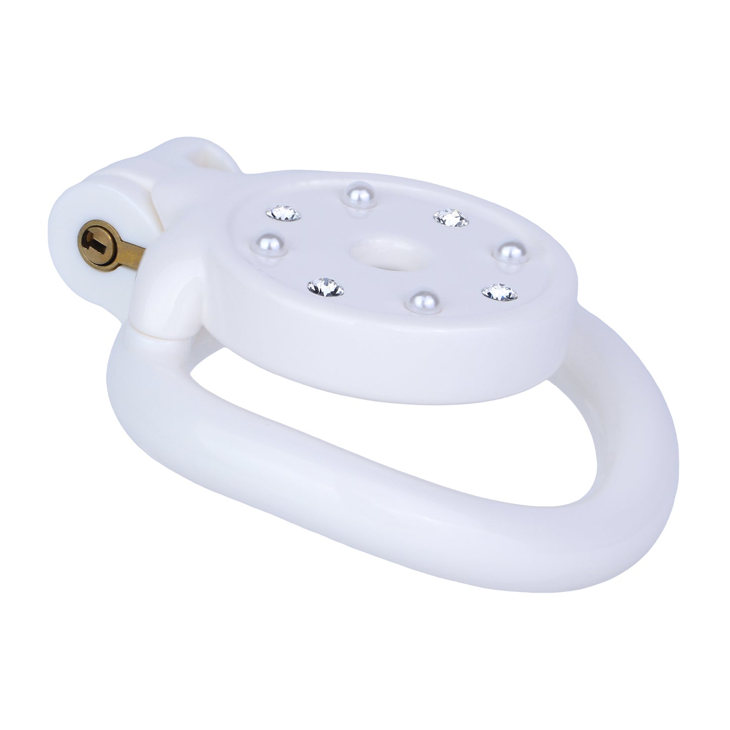 ABS Resin Rhinestone Flat Chastity Cage | AS606