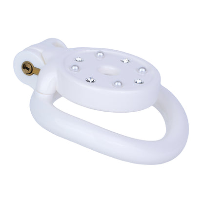 ABS Resin Rhinestone Flat Chastity Cage | AS606