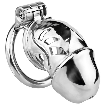 Metal Chastity Dick Locking Cage- Silver