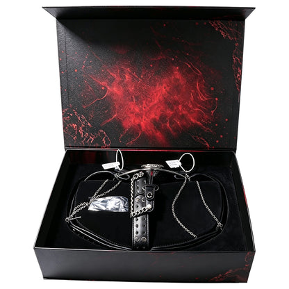 Silver Scale Lockable Harness Bondage Chastity Pants | F363A