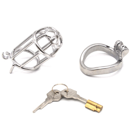 Male Chastity Full Steel Lock-Cock Penis Cage, F3010 - FRRK