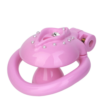 ABS Resin Rhinestone Inverted Pussy Chastity Cage | AS604