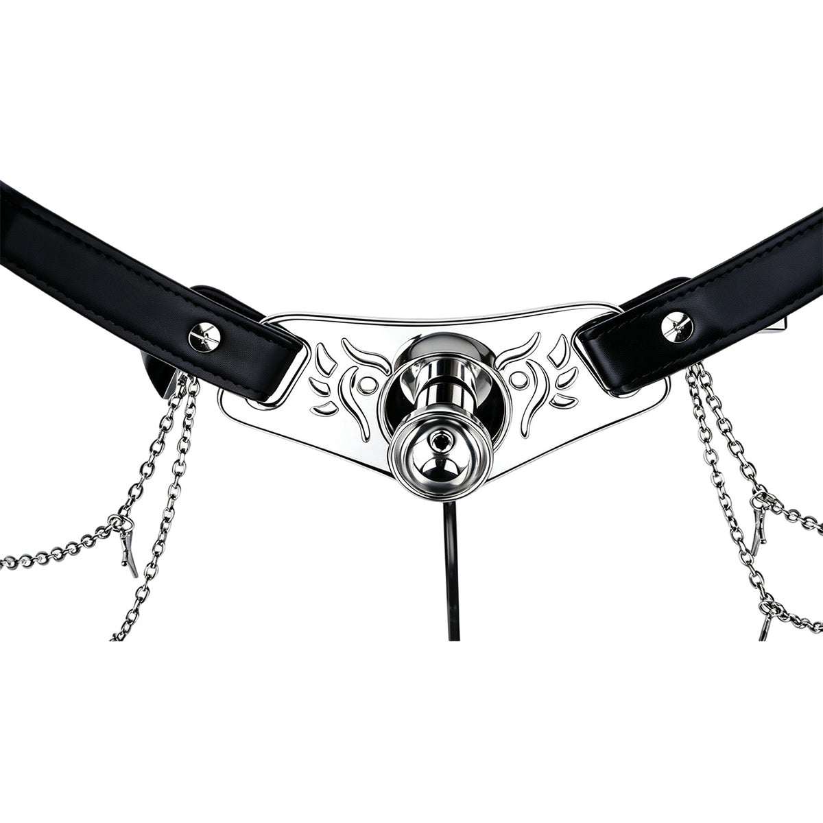 Lockable Harness Bondage Inverted Chastity Pants | F364A