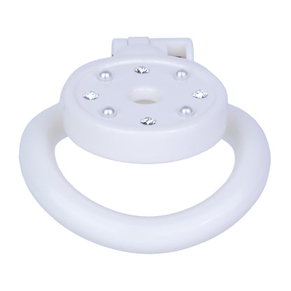ABS Resin Rhinestone Flat Chastity Cage | AS606