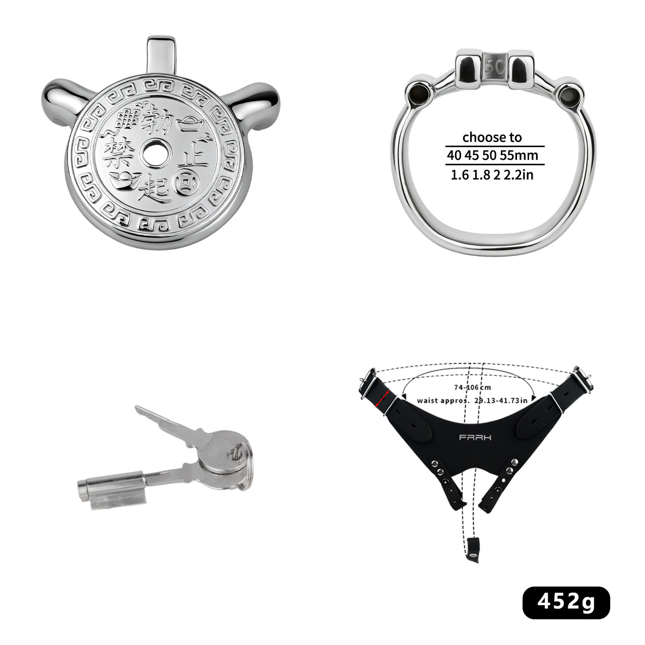 Heavy-Duty Flat Chastity Cage | F343A