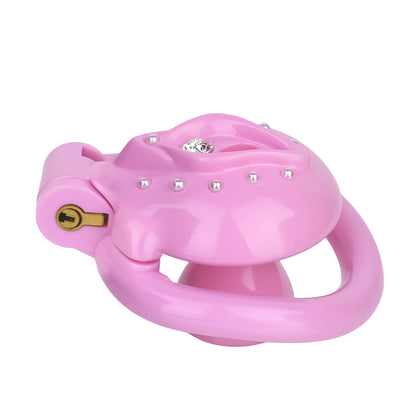 ABS Resin Rhinestone Inverted Pussy Chastity Cage | AS604