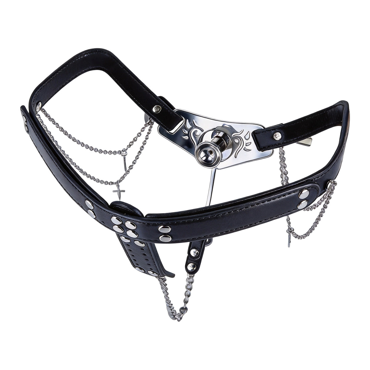 Lockable Harness Bondage Inverted Chastity Pants | F364A