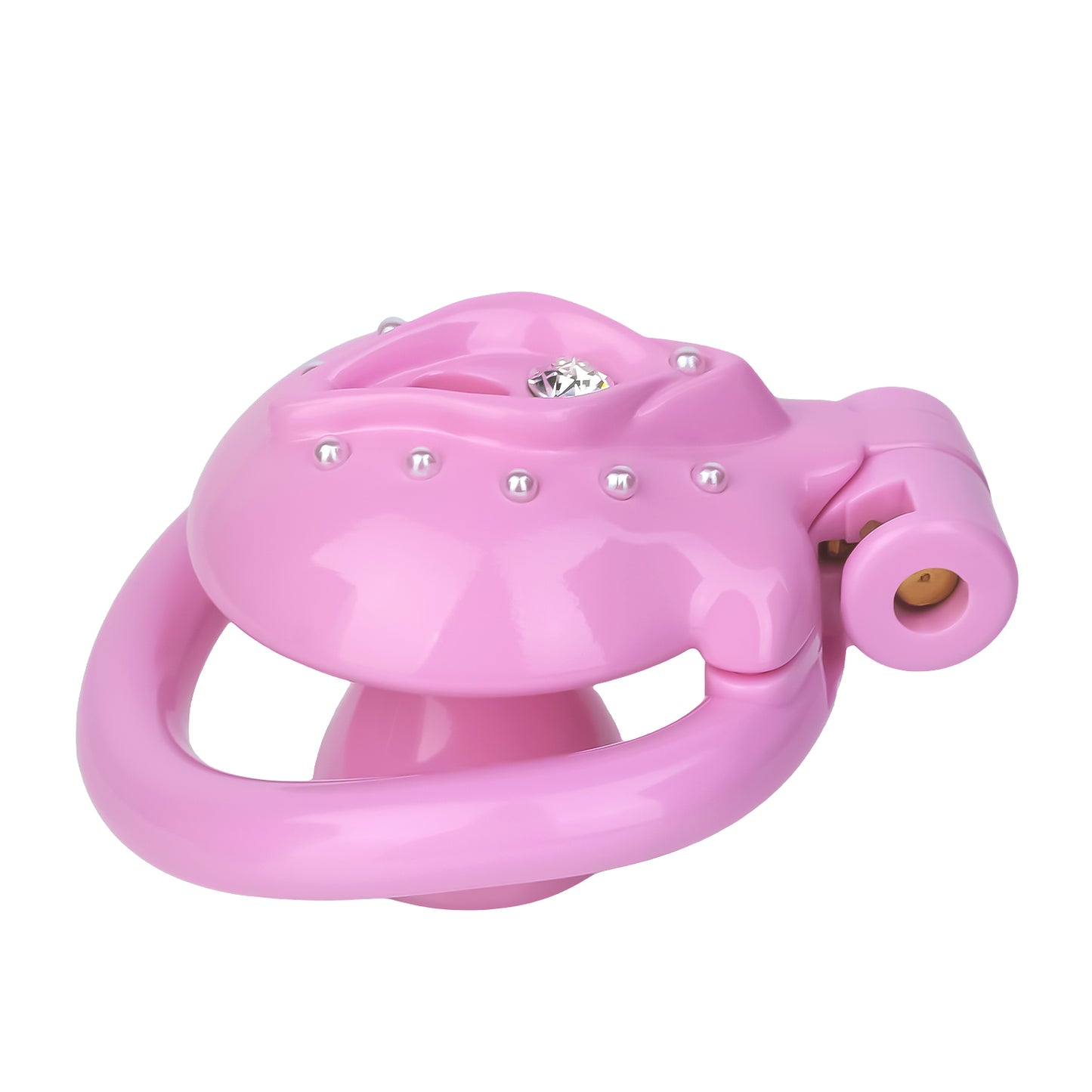 ABS Resin Rhinestone Inverted Pussy Chastity Cage | AS604