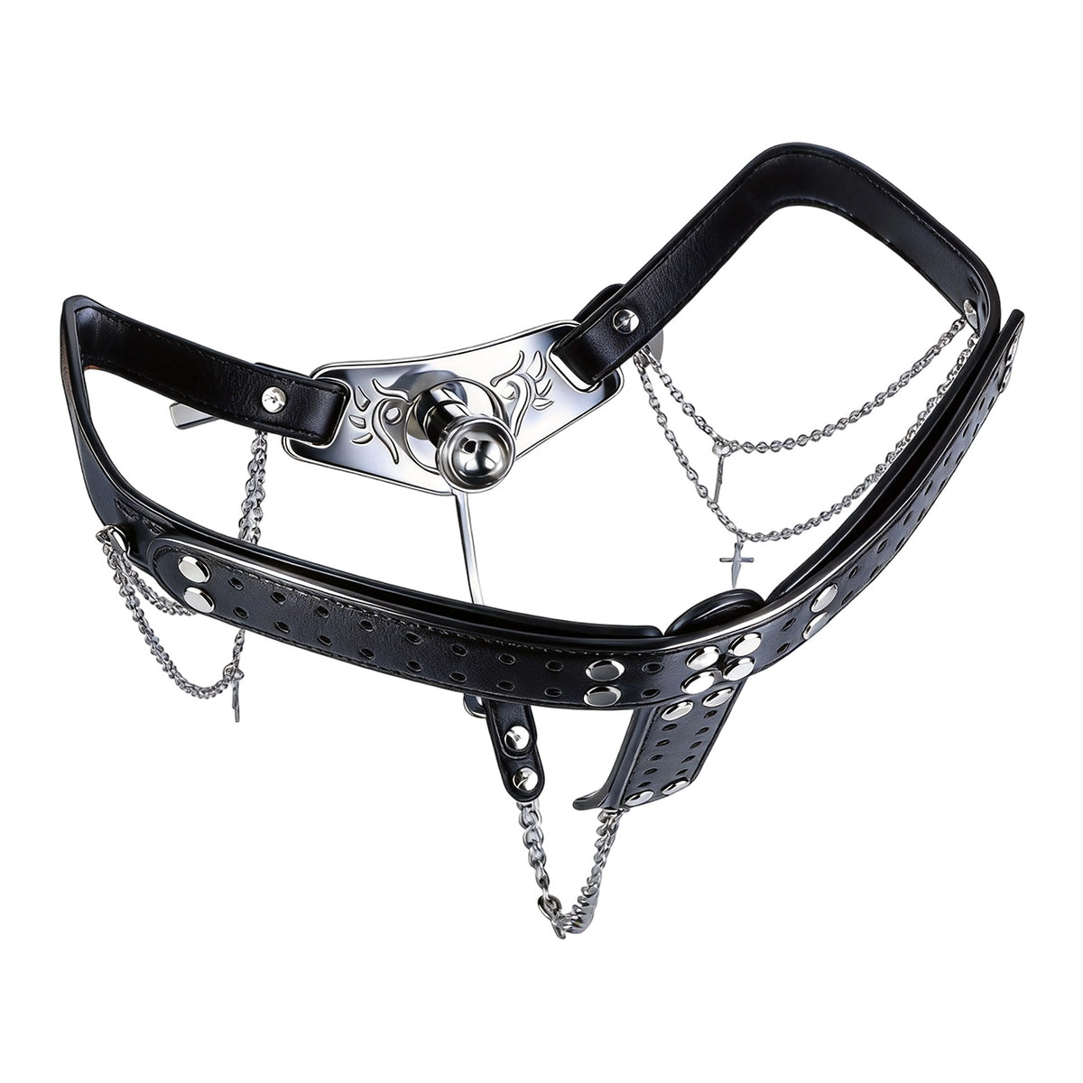 Lockable Harness Bondage Inverted Chastity Pants | F364A
