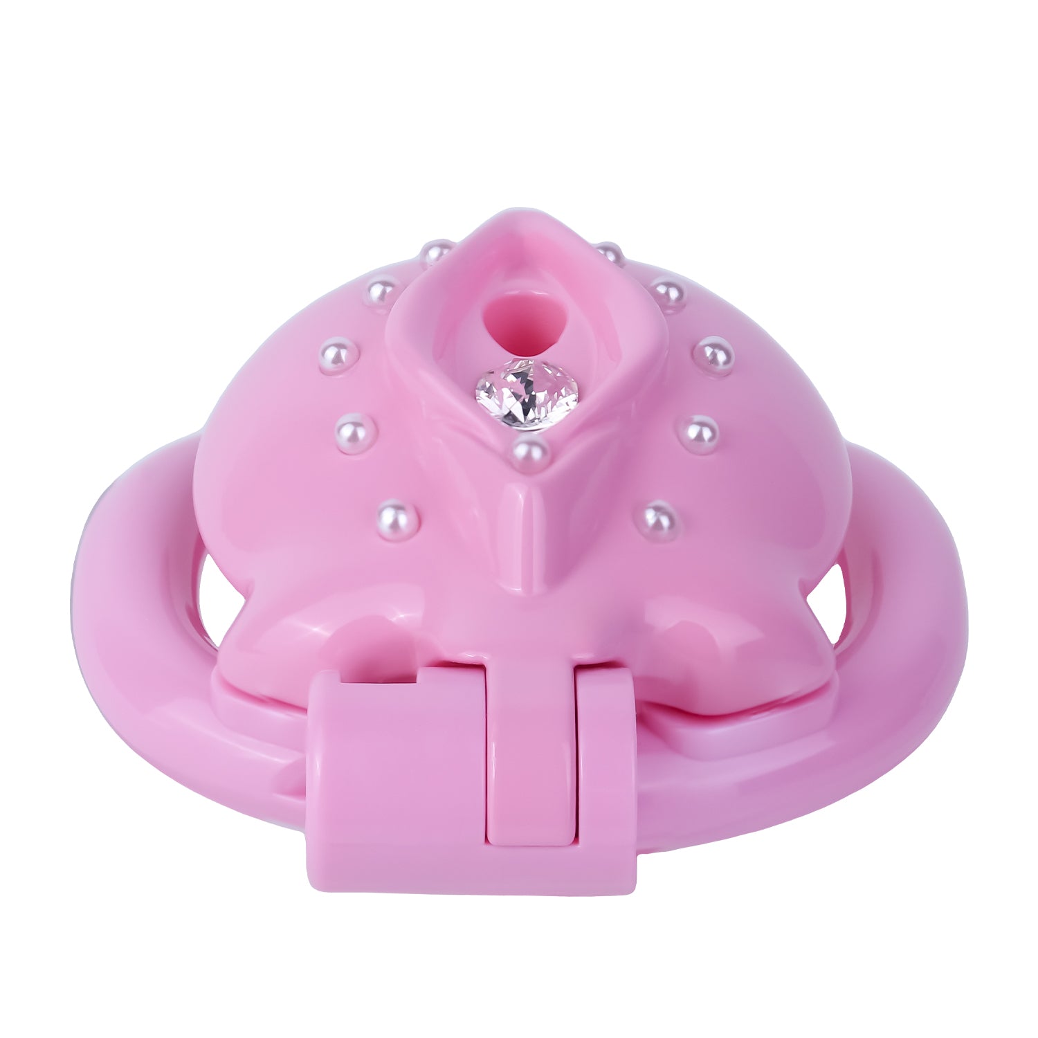 ABS Resin Rhinestone Inverted Pussy Chastity Cage | AS604