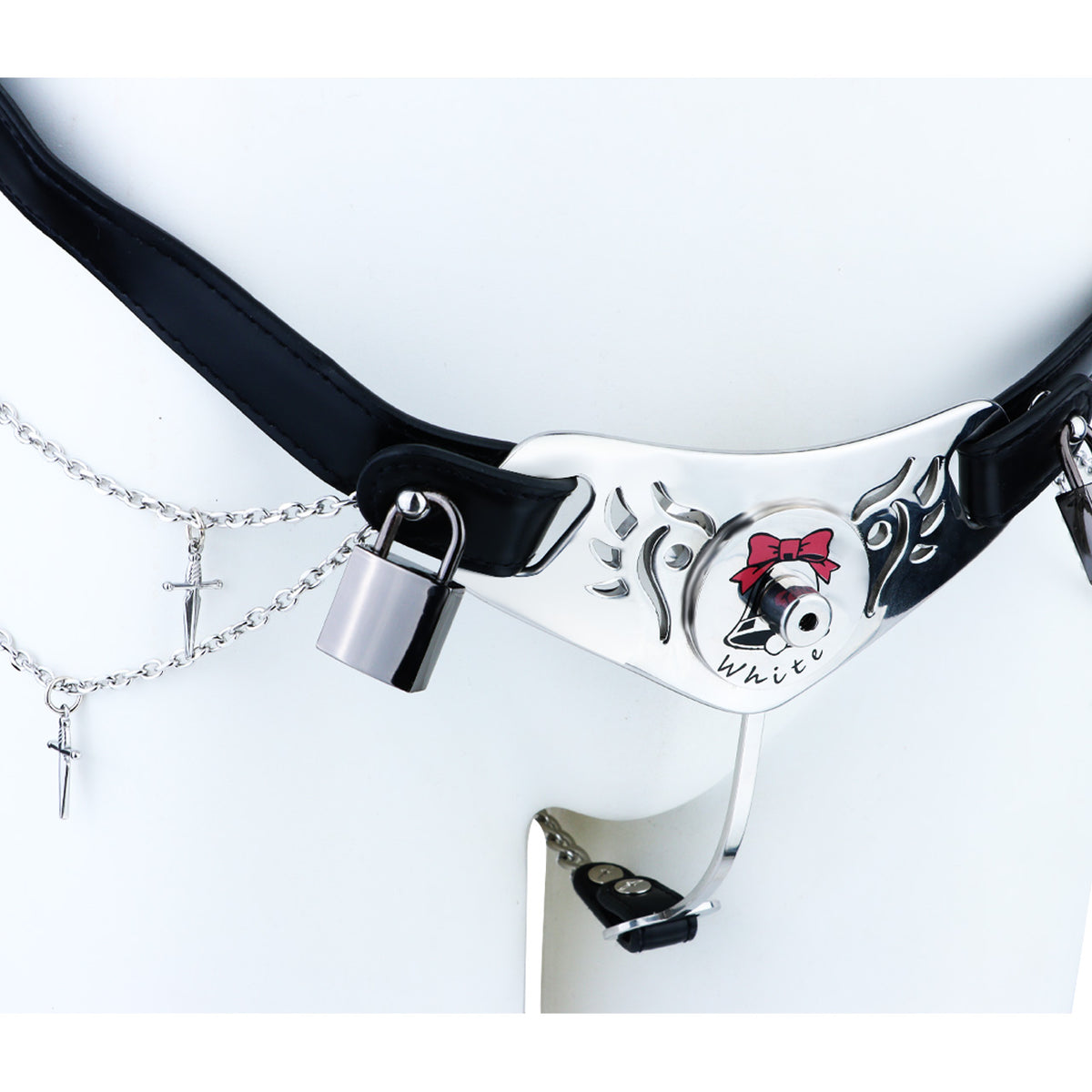 Lockable Harness Bondage Inverted Chastity Pants | F364A