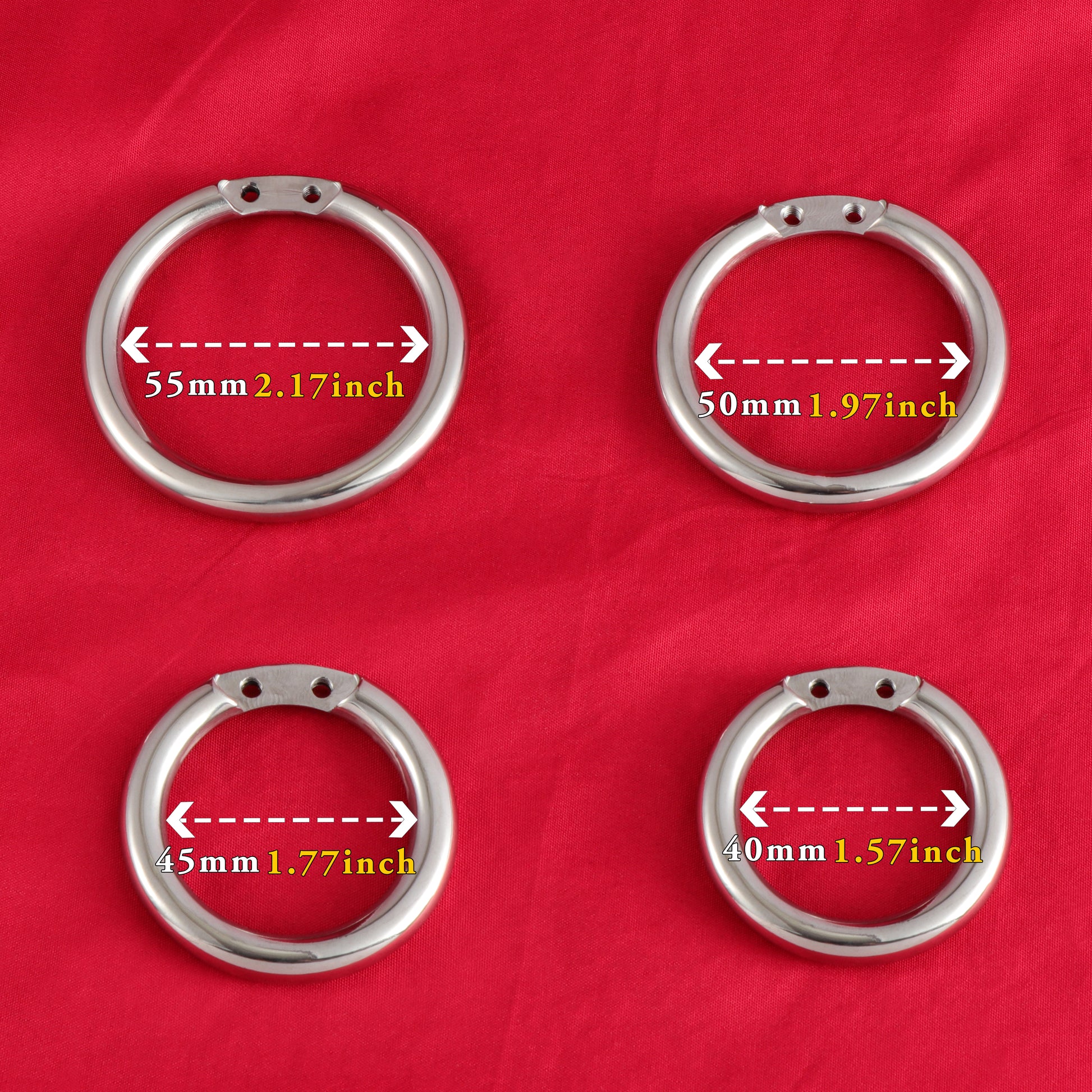 Base Rings for FRRK Chastity Cage That Fit Double Screw Lock Only, K07 - FRRK