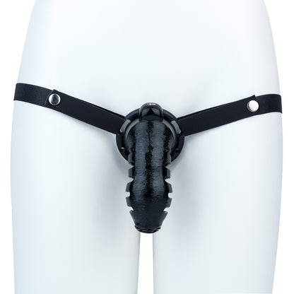 ABS Resin Realistic Dick Chastity Cage – Fully Enclosed Type AS037