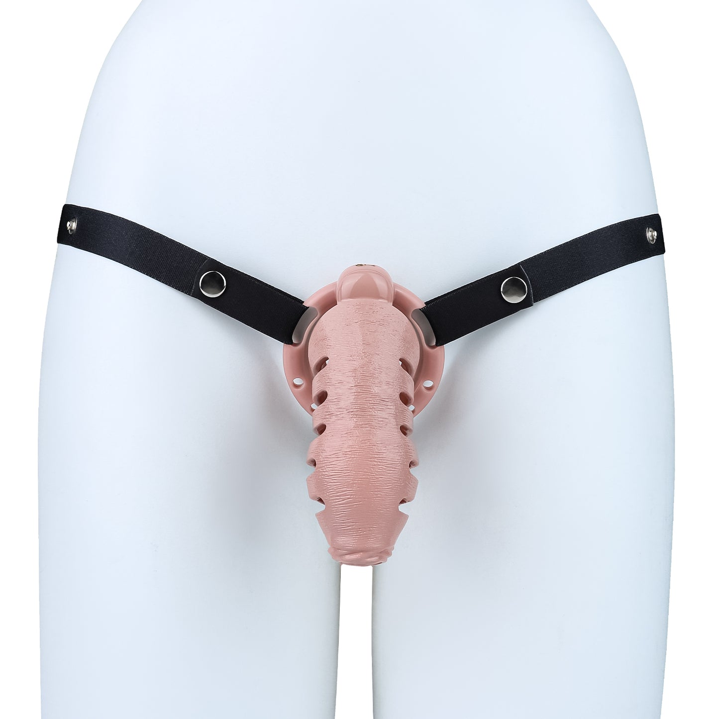 ABS Resin Realistic Dick Chastity Cage – Fully Enclosed Type AS037