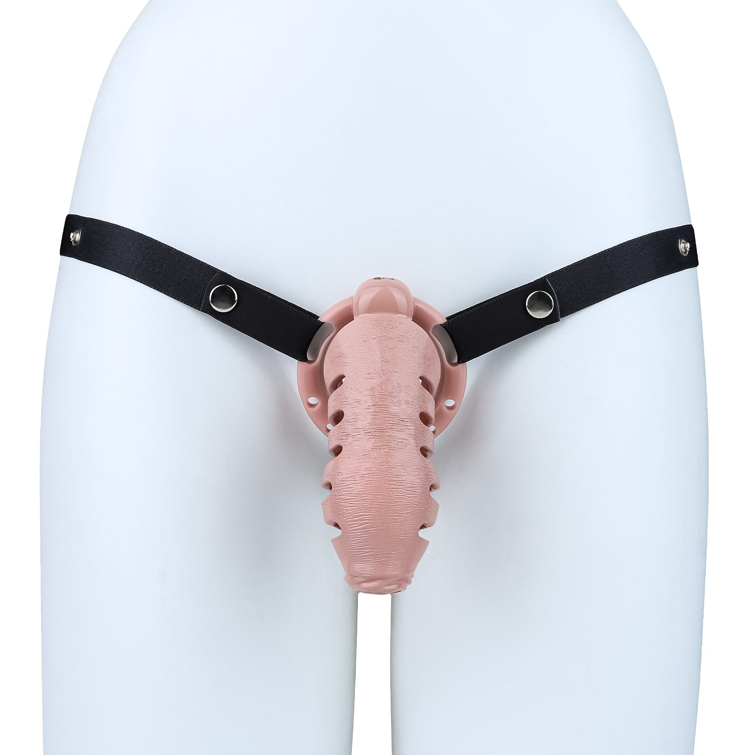 ABS Resin Realistic Dick Chastity Cage – Fully Enclosed Type AS037