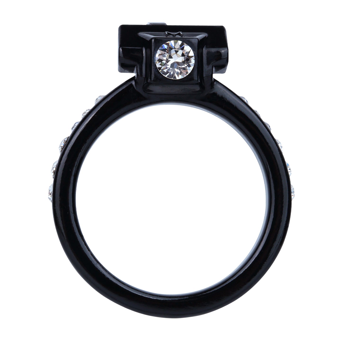 Succubus Rhinestone Dual Cock Ring Chastity Cage | AS211