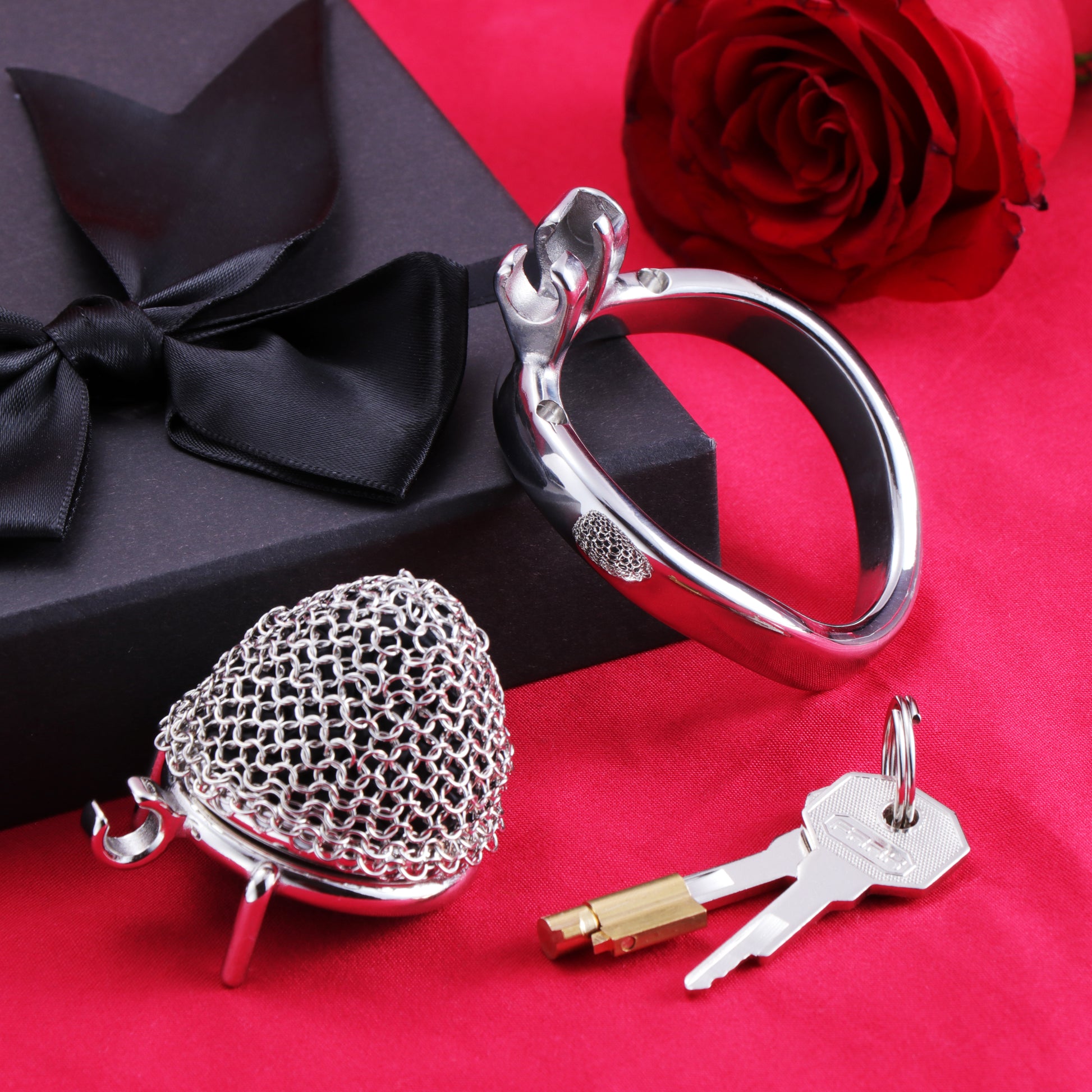 Nub Metal Mesh Chastity Cage, F3199 - FRRK