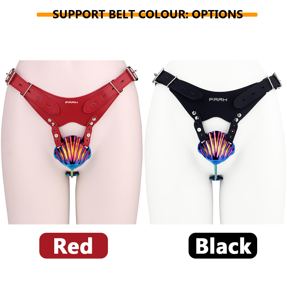Wearable Colorful Metal Shell Invisible Chastity Cage | F277A