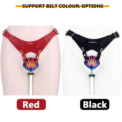 Wearable Colorful Metal Shell Invisible Chastity Cage | F277A