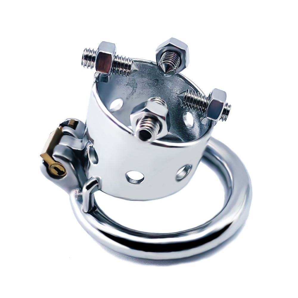 Open Head Male Chastity Cage with Removable Spikes, F3029 - FRRK