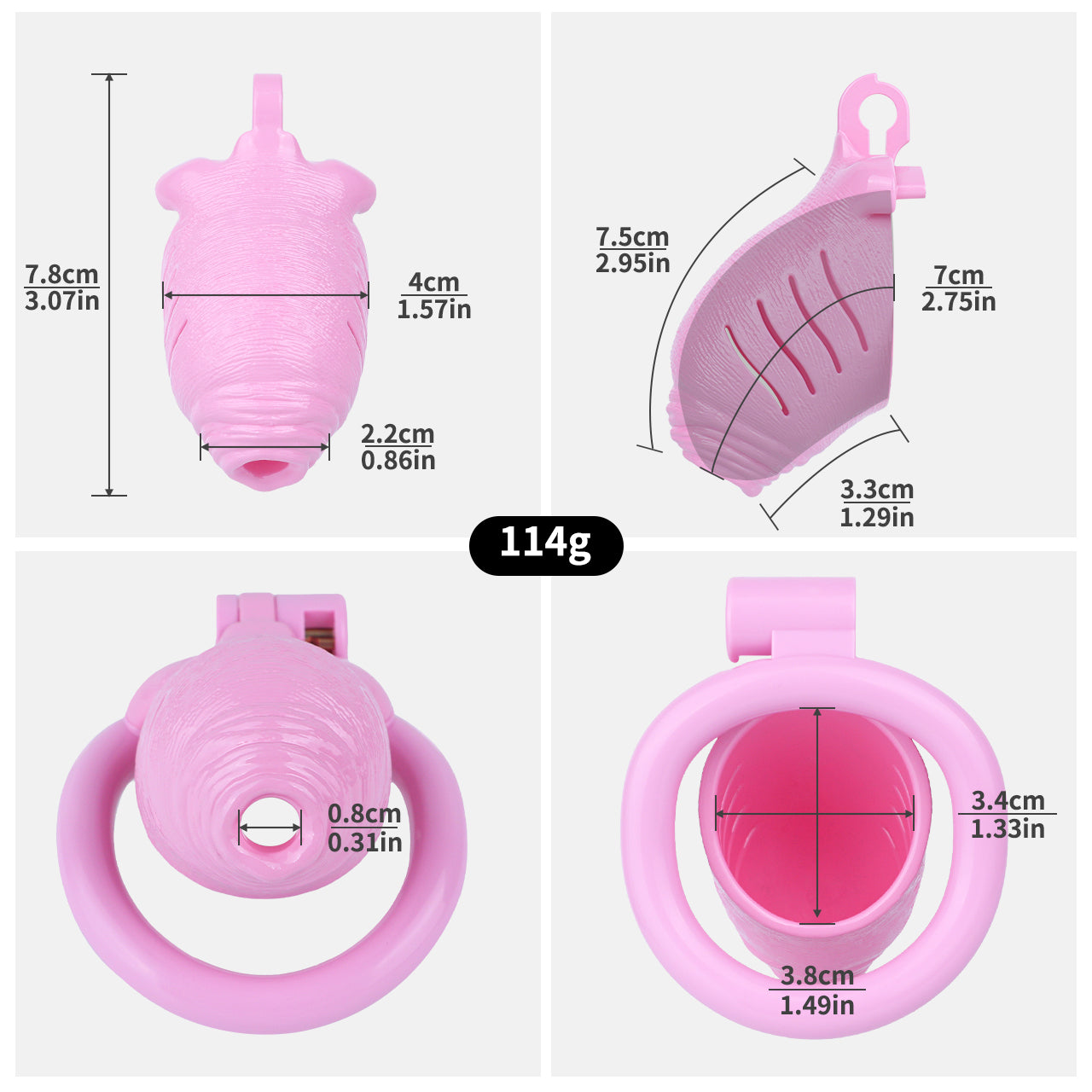 ABS Resin Foreskin Style Chastity Cage | AS034