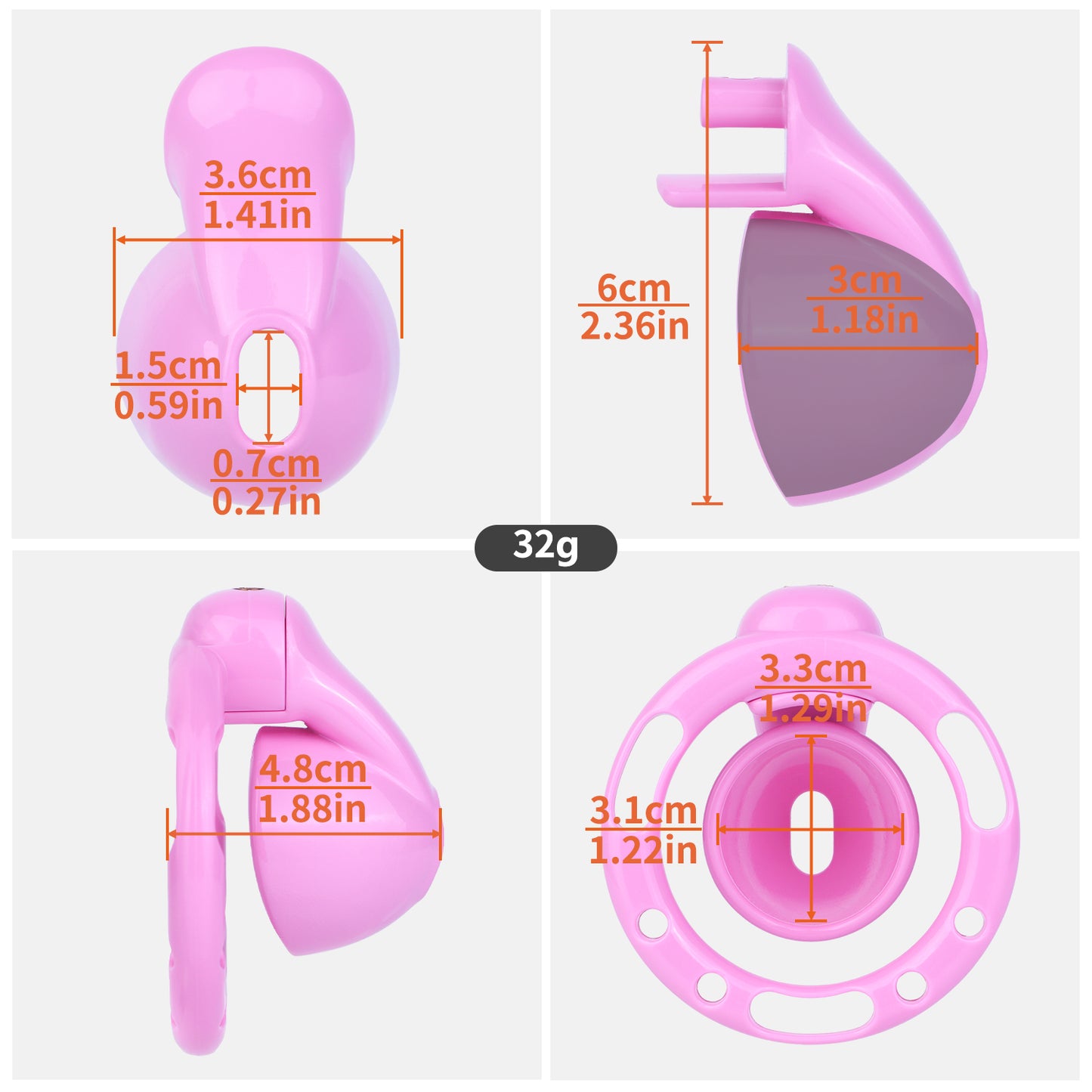 ABS Resin Pudding Chastity Cage | AS038