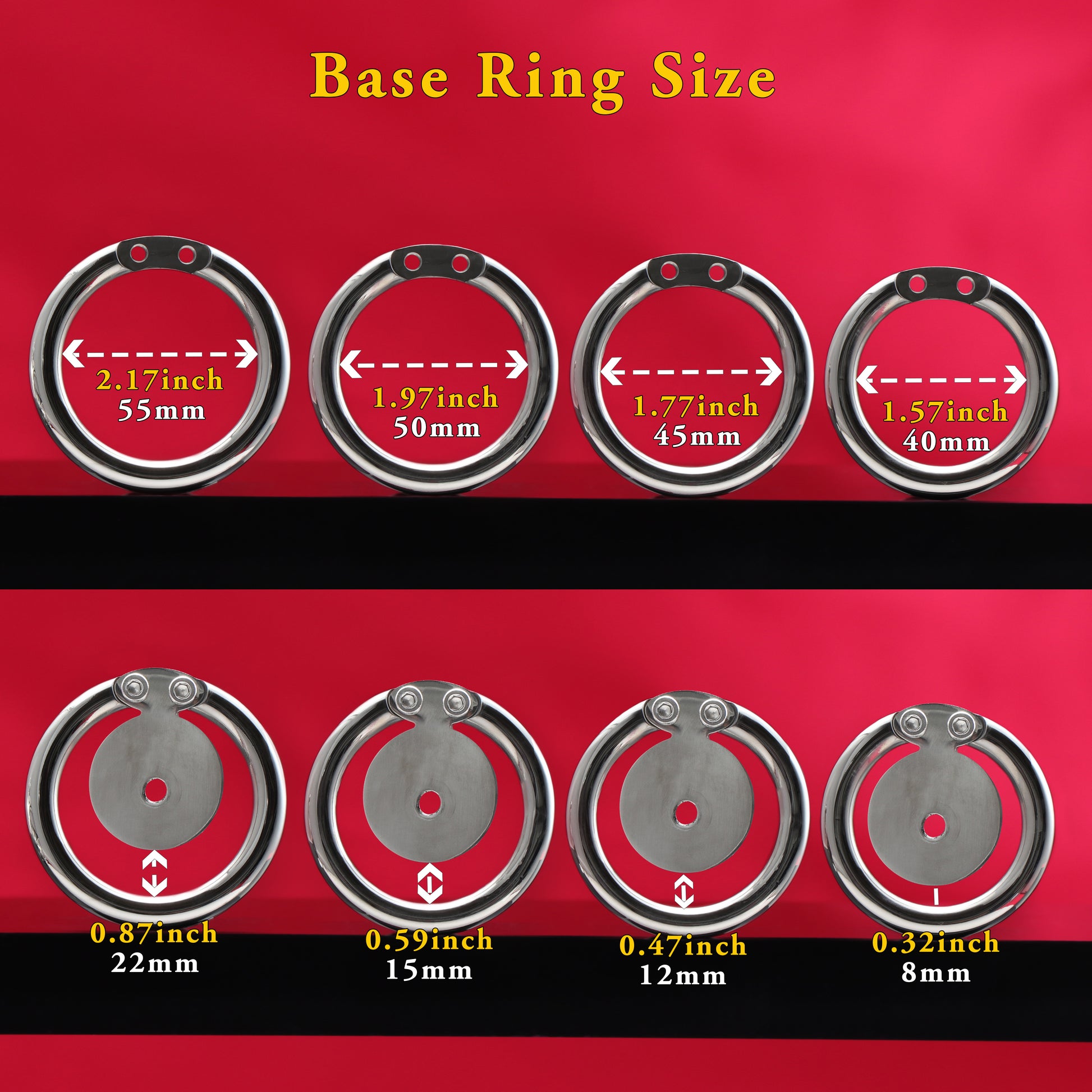 Flat Disc Chastity Cage With Inverted Steel Ball Catheter, F3160 - FRRK