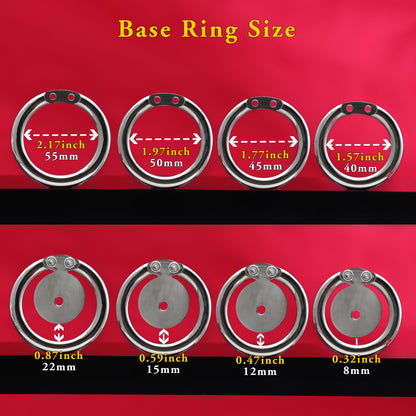 Flat Disc Chastity Cage With Inverted Steel Ball Catheter, F3160 - FRRK