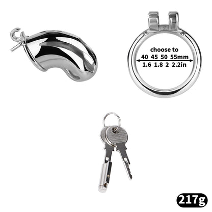 Cobra Series Mamba Chastity Cage | F312A Large Size - Silver