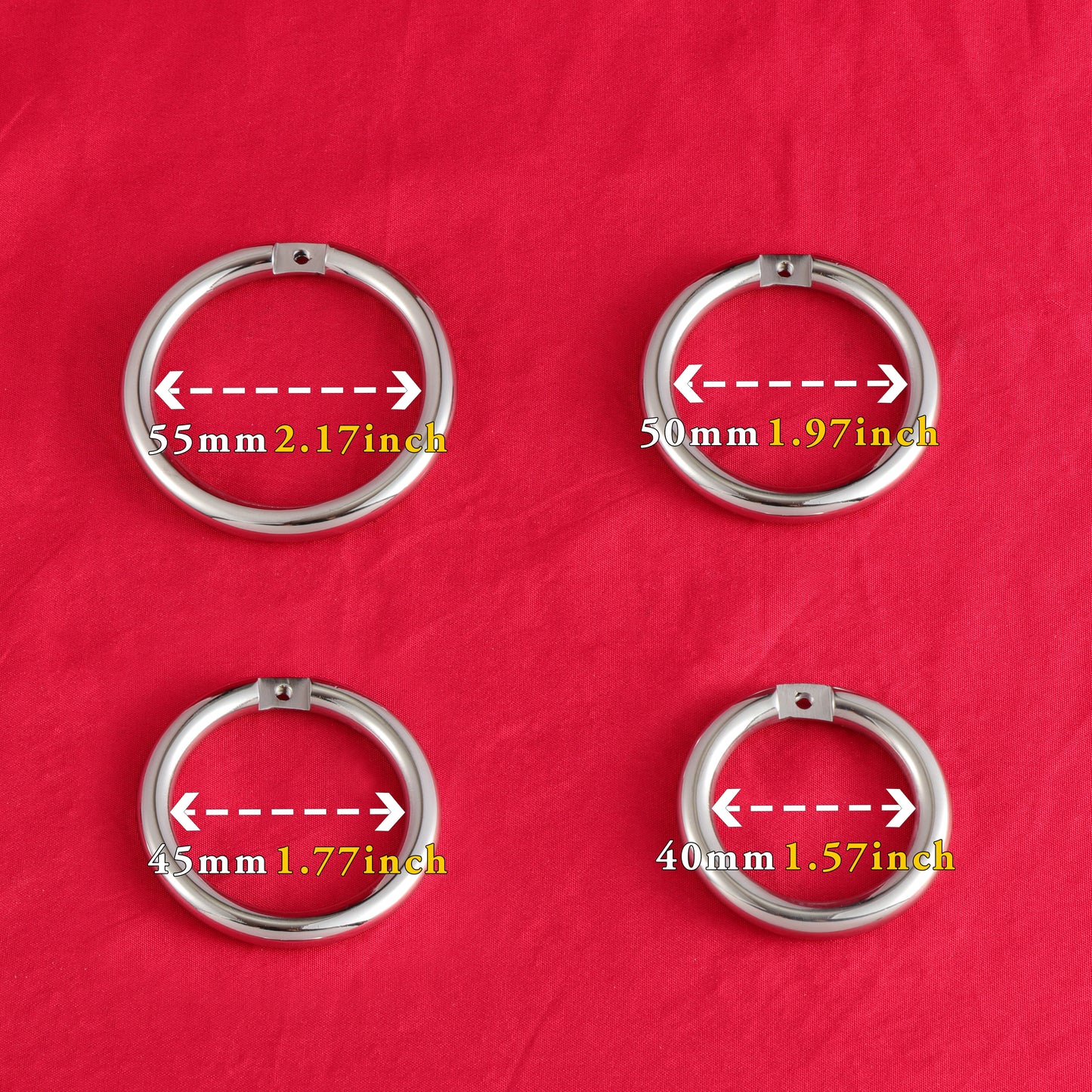 Base Rings for FRRK Chastity Cage That Fit Single Screw Lock Only, K06 - FRRK