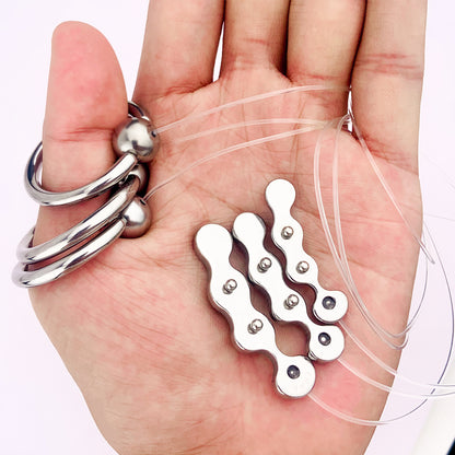 Wave-Shaped Prostate Massager with Nylon Cord and Pull Ring, F3182 - FRRK
