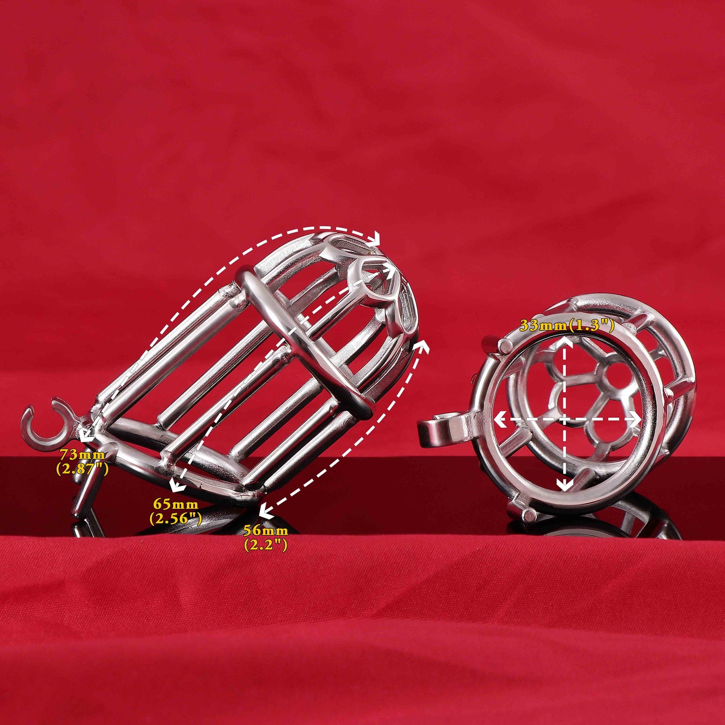 Male Chastity Full Steel Lock-Cock Penis Cage, F3010 - FRRK