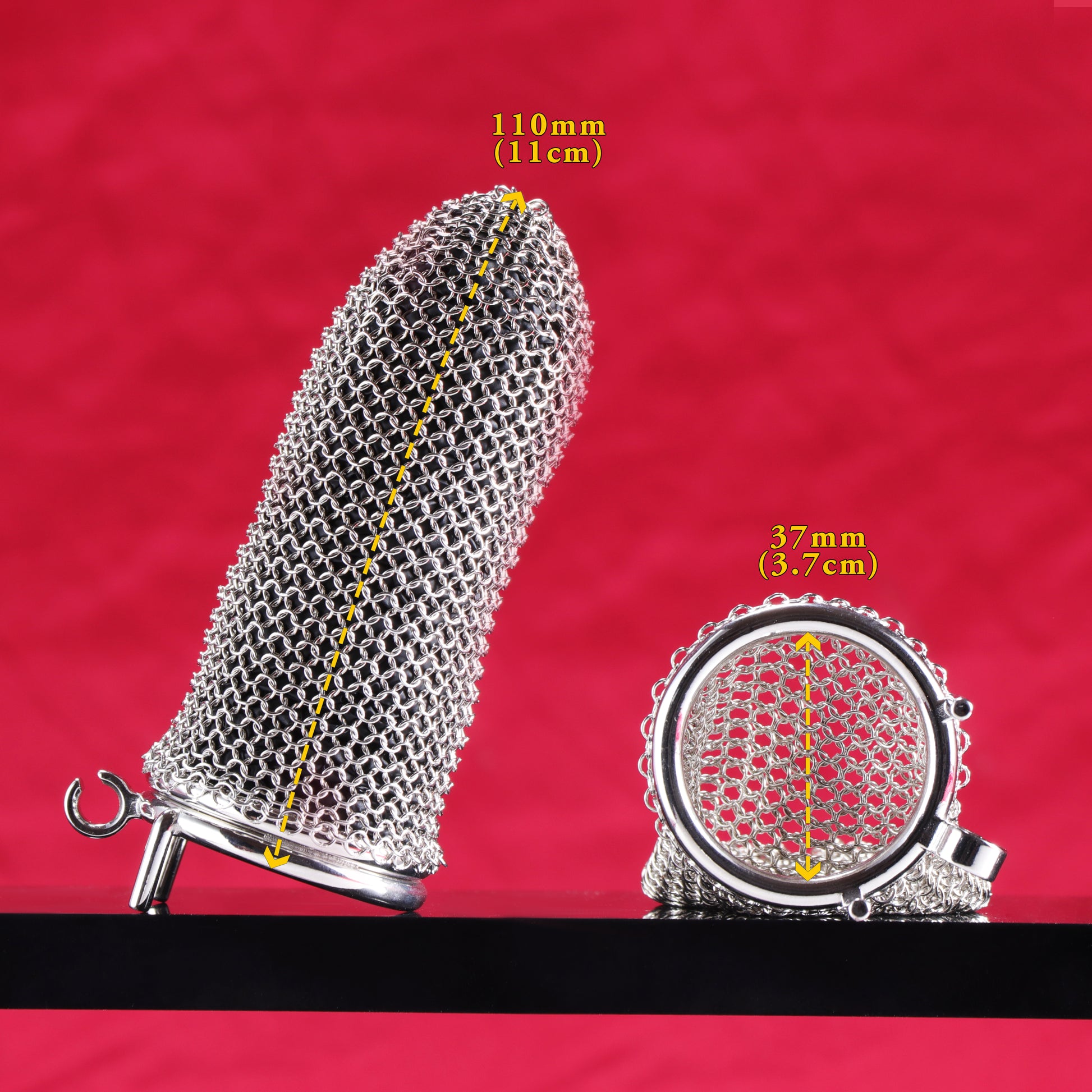 Maxi Metal Mesh Chastity Cage, F3195 - FRRK