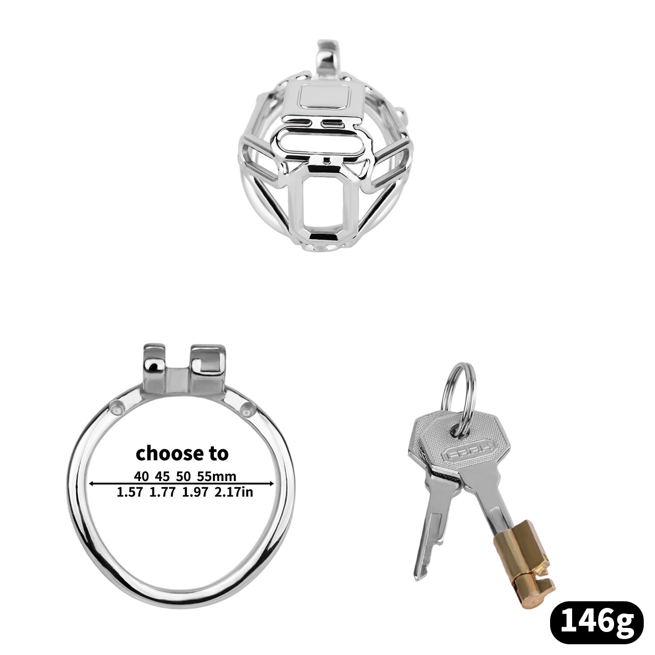 Topology Square Chastity Cage - Medium Size | F318A