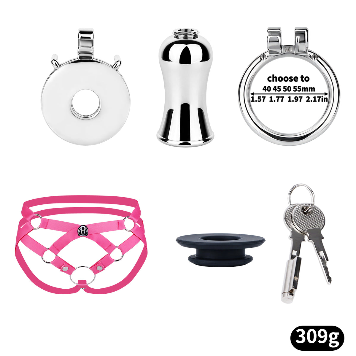 Convertible Flat & Inverted Chastity Cage | F365