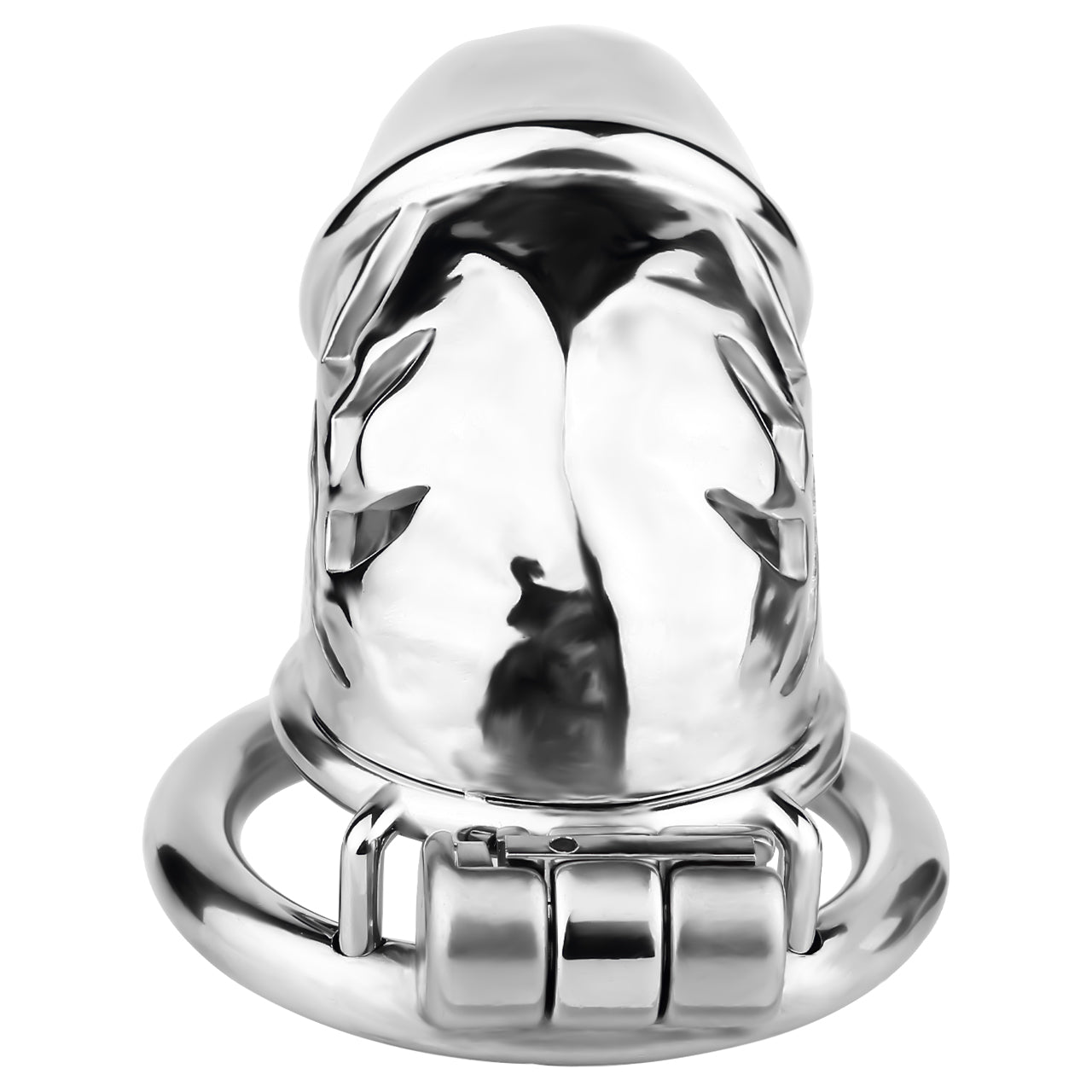 Metal Chastity Dick Locking Cage- Silver