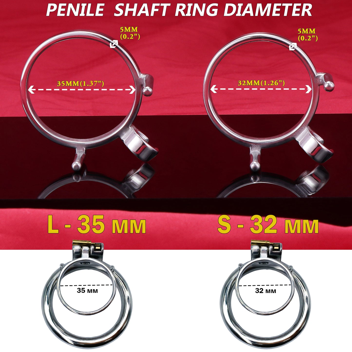 Dual Cock Ring Chastity Cage, F3122 - FRRK