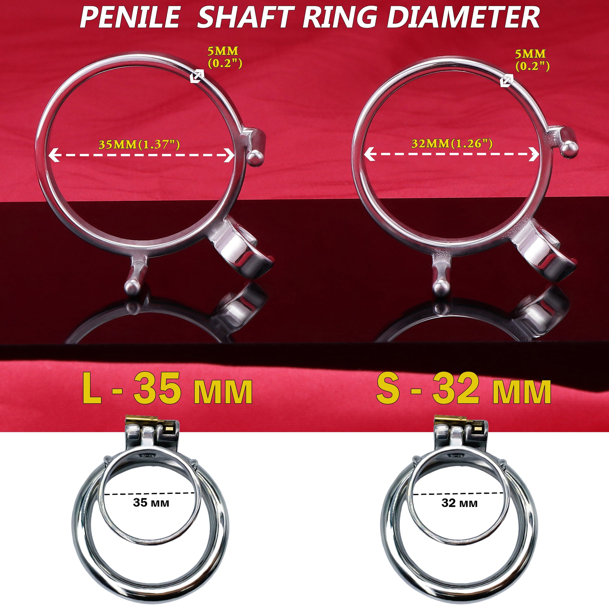 Dual Cock Ring Chastity Cage, F3122 - FRRK