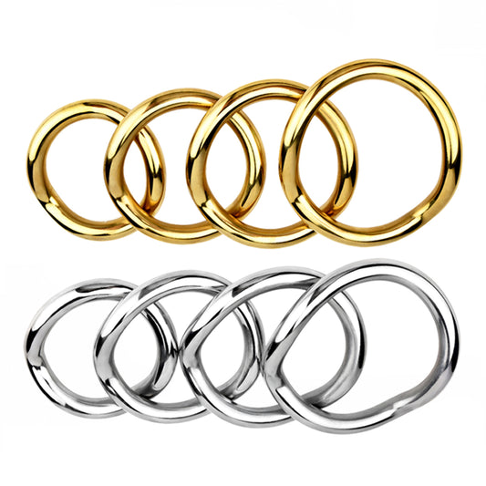 Stainless Steel Curved Cock Ring, F3227 - FRRK