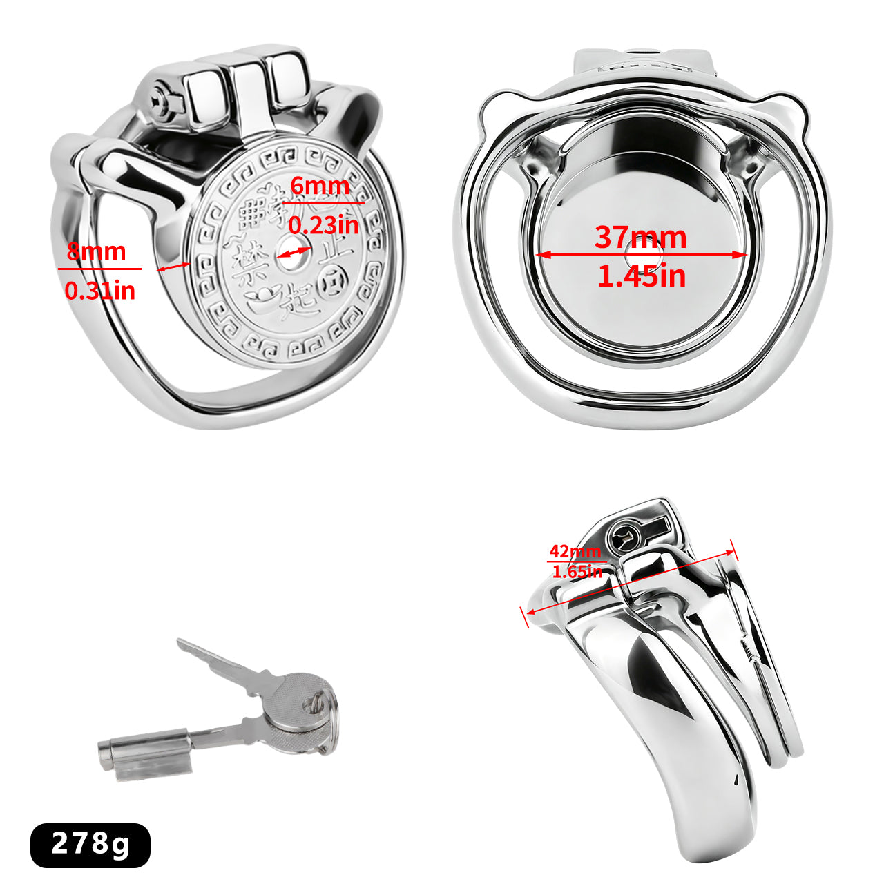 Heavy-Duty Flat Chastity Cage | F343A