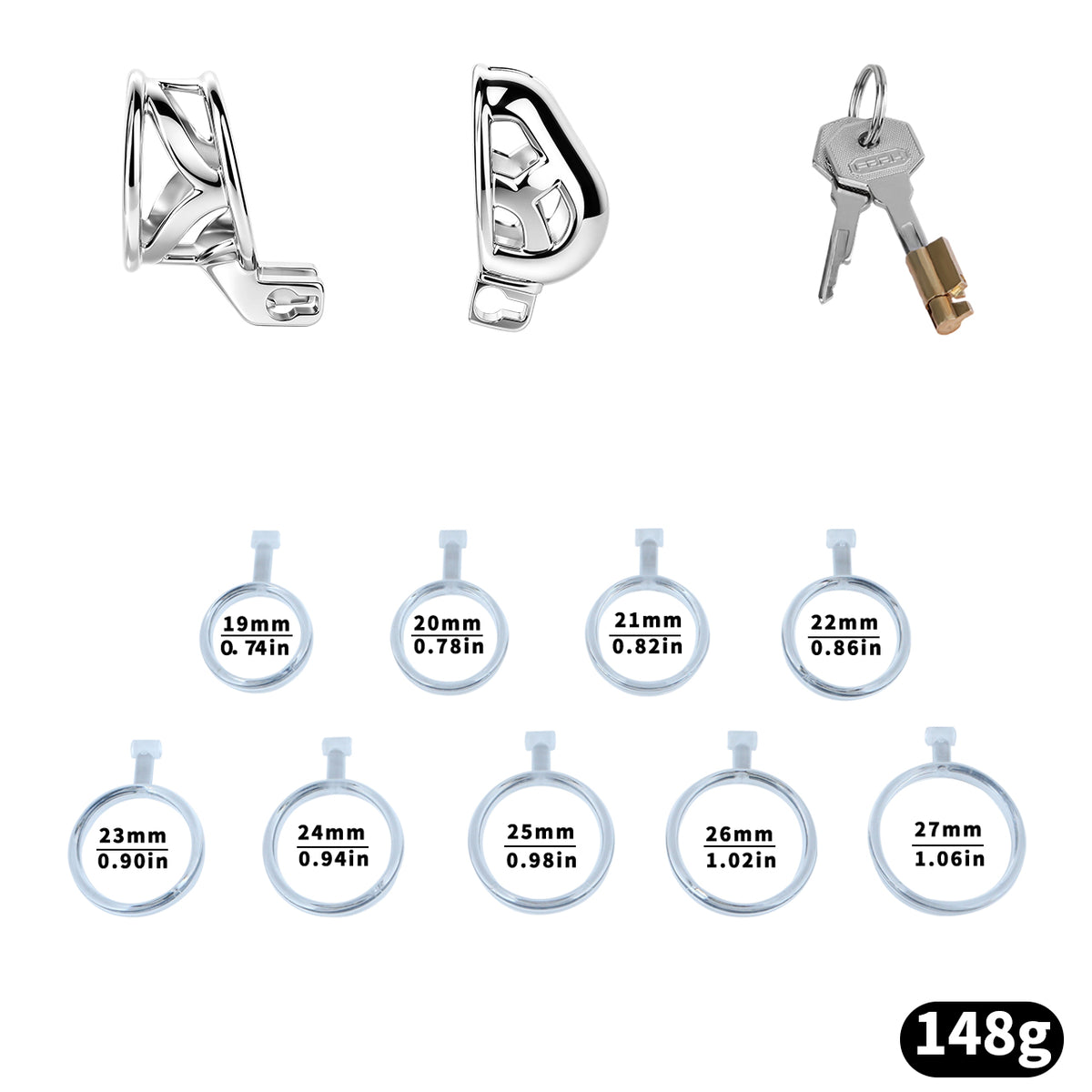 Mamba Metal Shaft-Only Chastity Cage | F345A