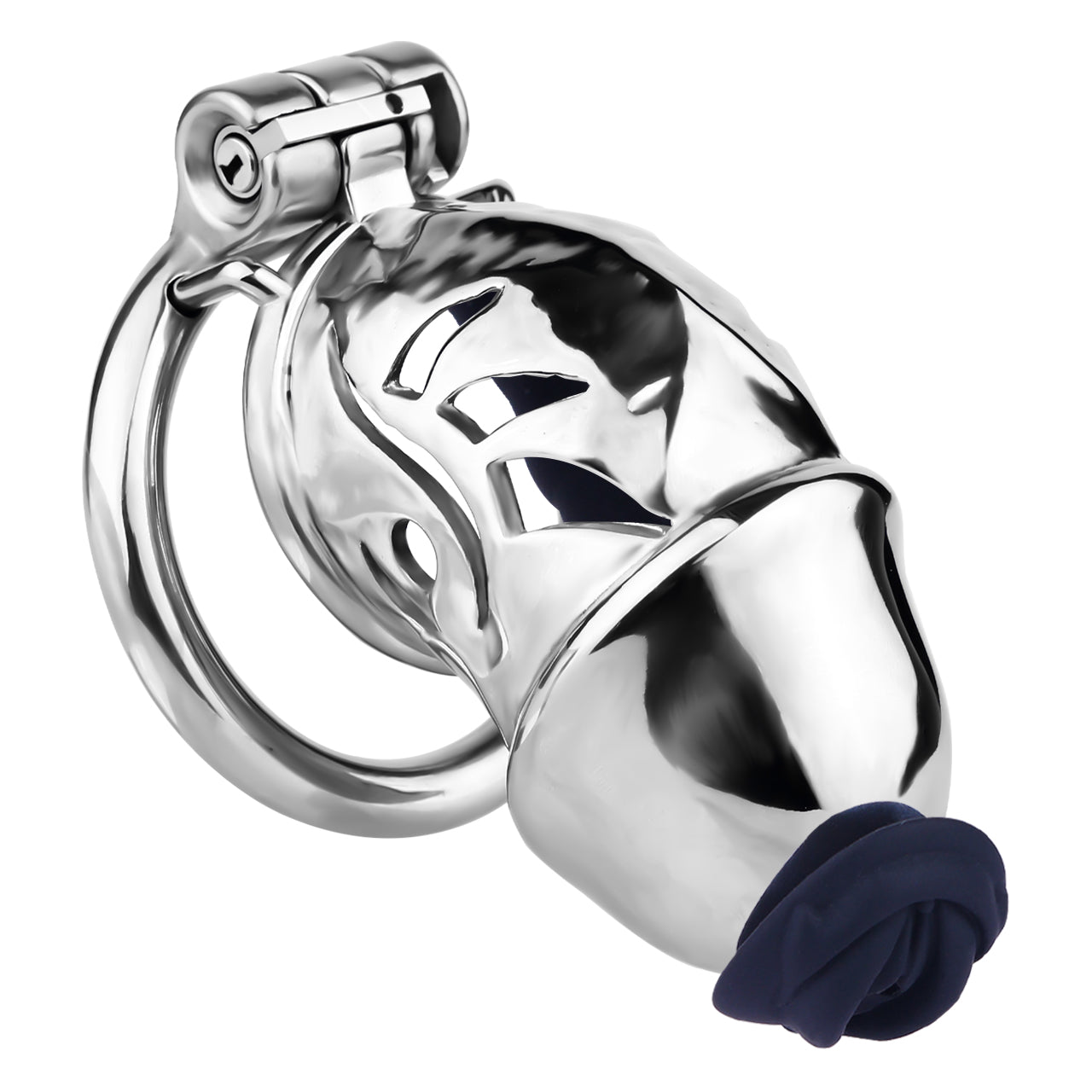 Metal Chastity Dick Locking Cage- Silver