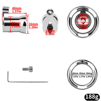 Metal Inverted Chastity Cage | F325A